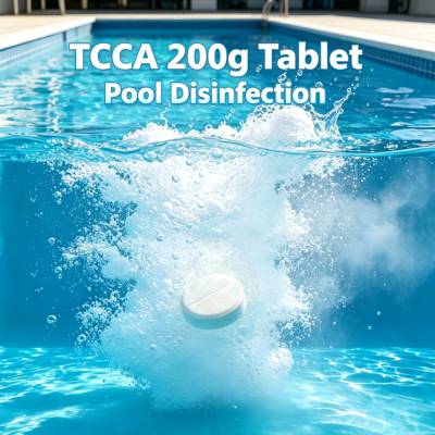 Pool Disinfectant Algaecide 90% Multifunctional 3 Inches 3-in-1 Slow Release Tablet TCCA